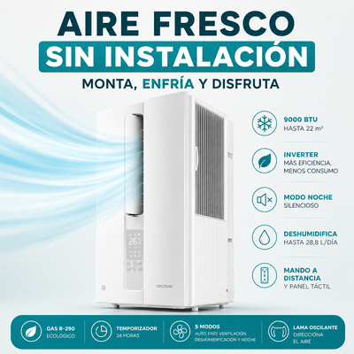 Cecotec WindowClima 9000 Inverter – Duerme fresco sin obras ni técnicos
