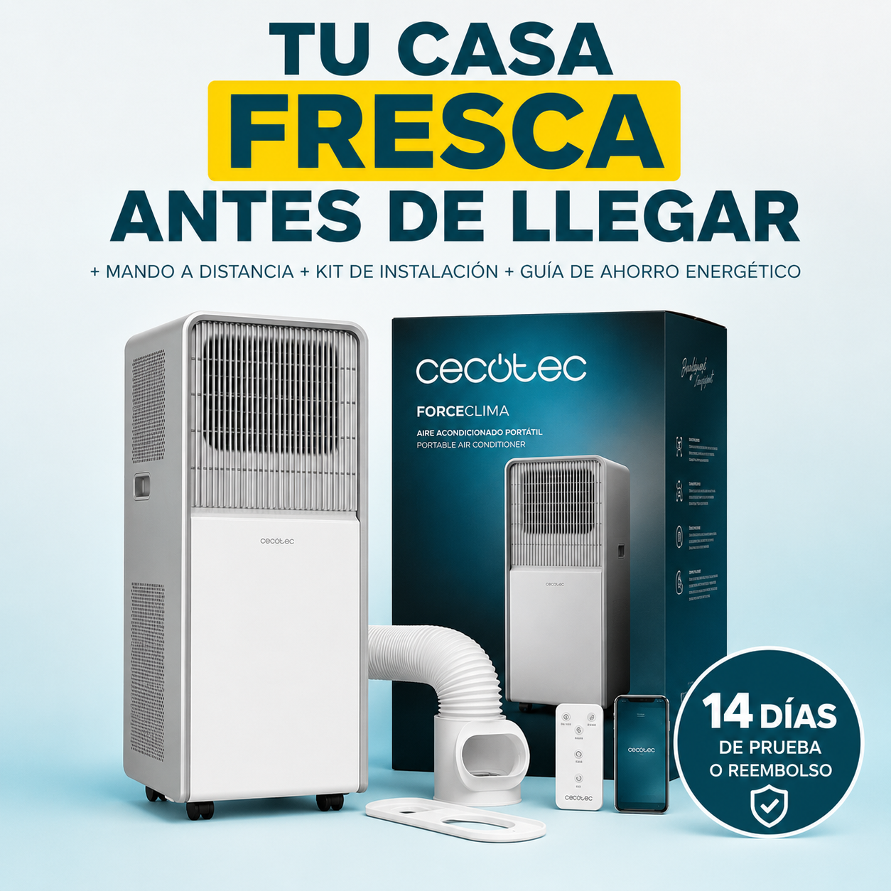 Cecotec ForceClima 12850 Style – Frío en verano, calor en invierno, sin obras
