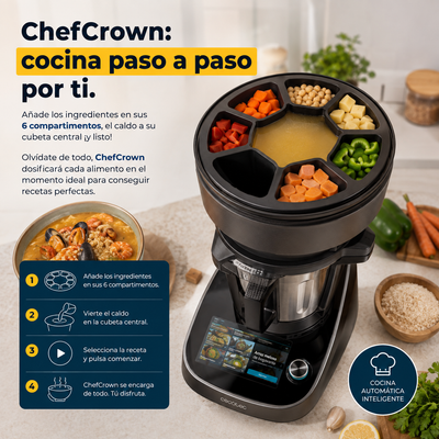 Mambo Cooking Victory – Robot de Cocina Multifunción con Dispensador Inteligente, 45 Funciones y Jarra Victory 4,5L