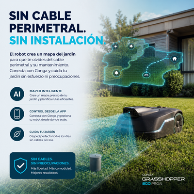 Conga GrassHopper 800 ProAI – Robot Cortacésped con IA