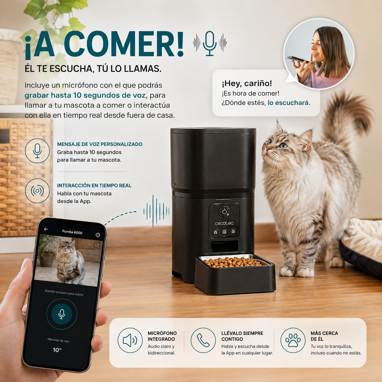 Tu voz, siempre cerca de tu mascota – la tranquilidad que reconoce