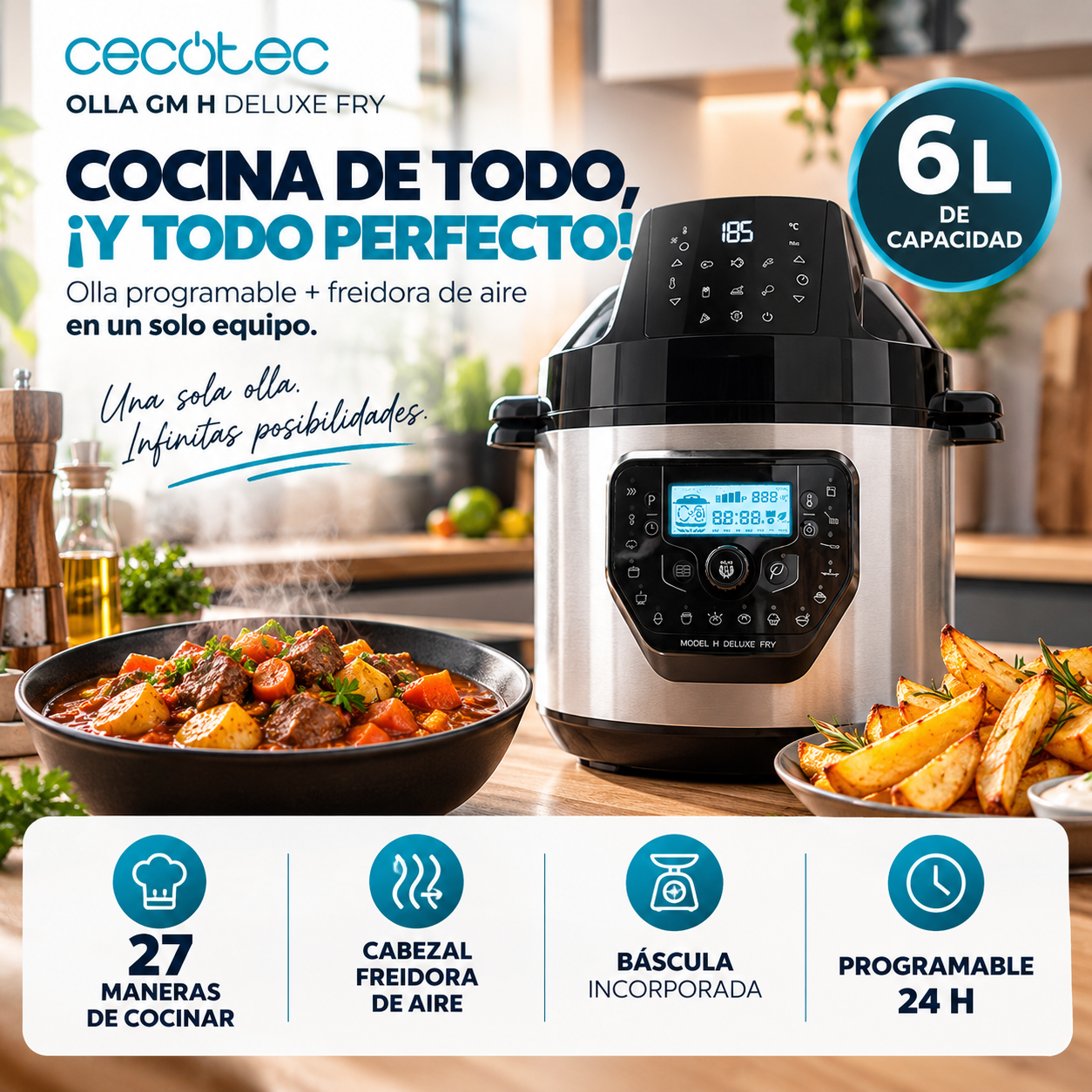 Olla GM H Deluxe Fry – La Olla que lo Hace Todo