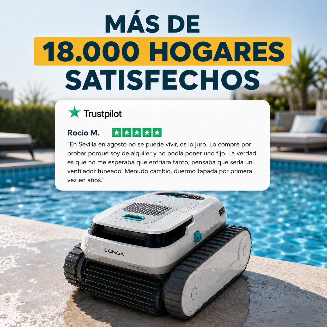 Cecotec Pooldroid 5000 TotalClean Pearl – Piscina limpia, sin esfuerzo