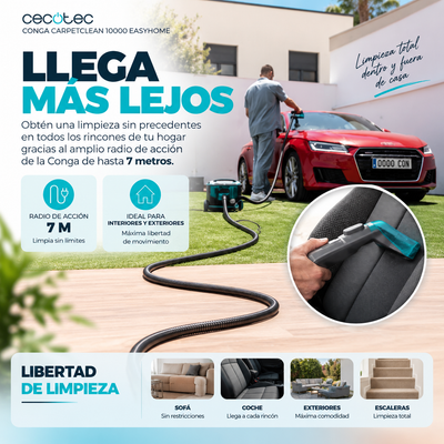 Conga CarpetClean 10000 –  Limpieza Profunda 3 en 1 para Tapicerías