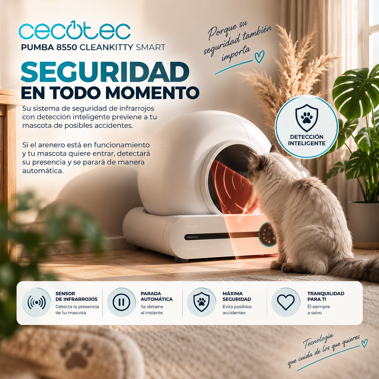 Seguridad inteligente que también cuida de su bienestar