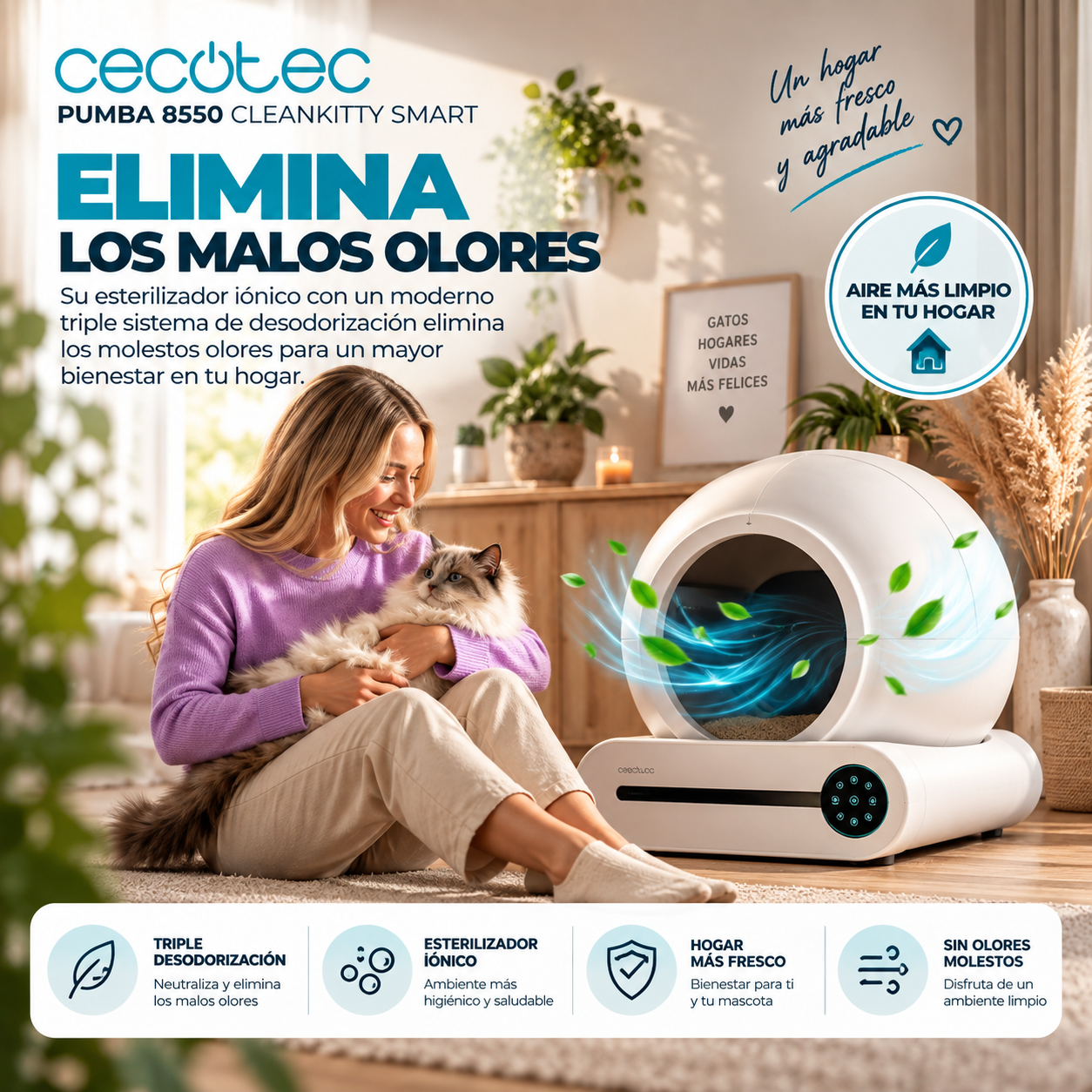 Pumba 8550 CleanKitty Smart | El Arenero que se Limpia Solo