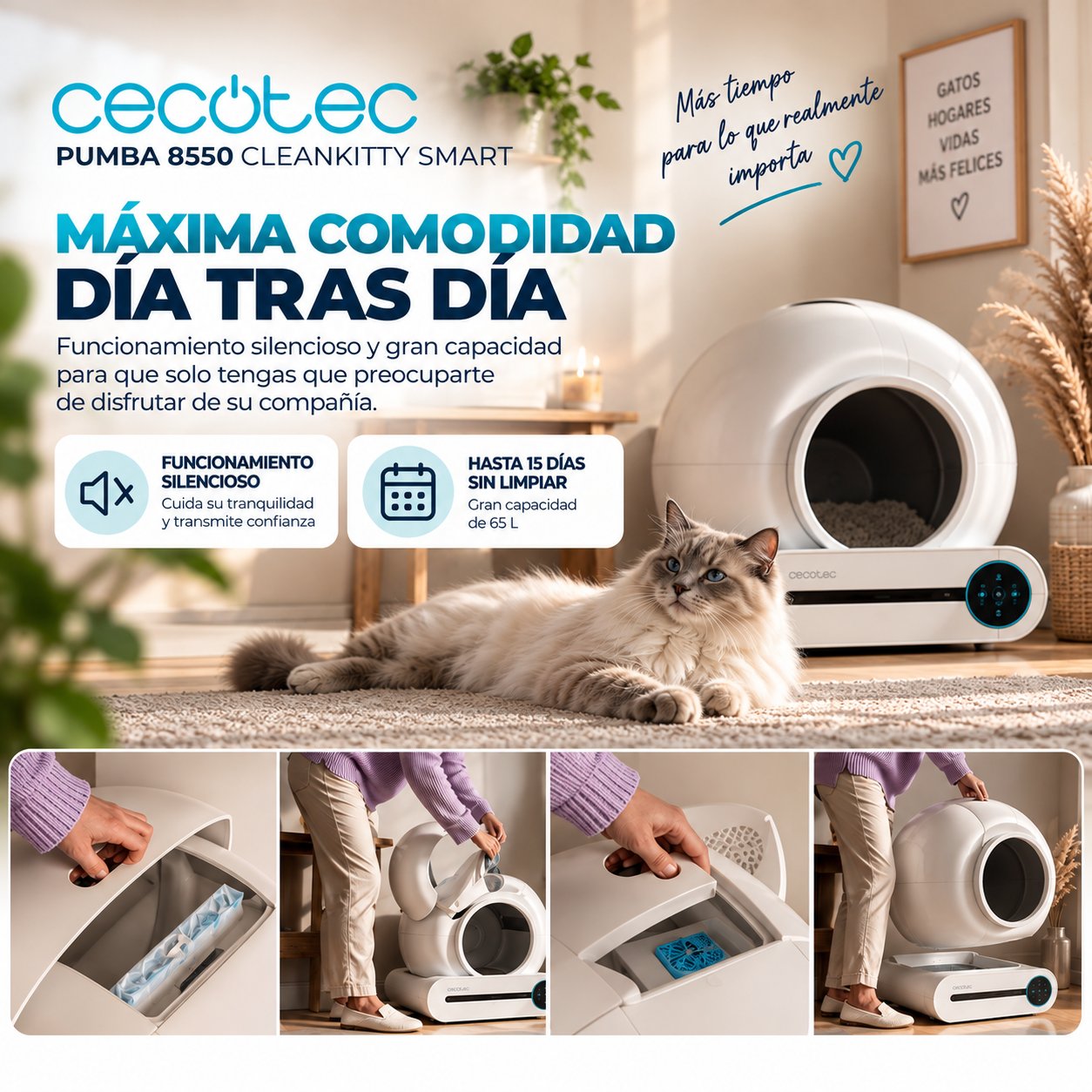 Pumba 8550 CleanKitty Smart | El Arenero que se Limpia Solo