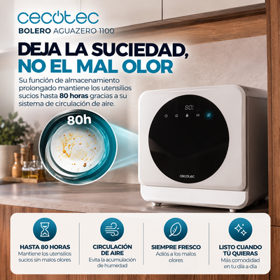 Bolero Aguazero 1100 – Mini Lavavajillas Portátil y Compacto