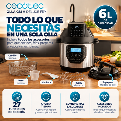 Olla GM H Deluxe Fry – La Olla que lo Hace Todo