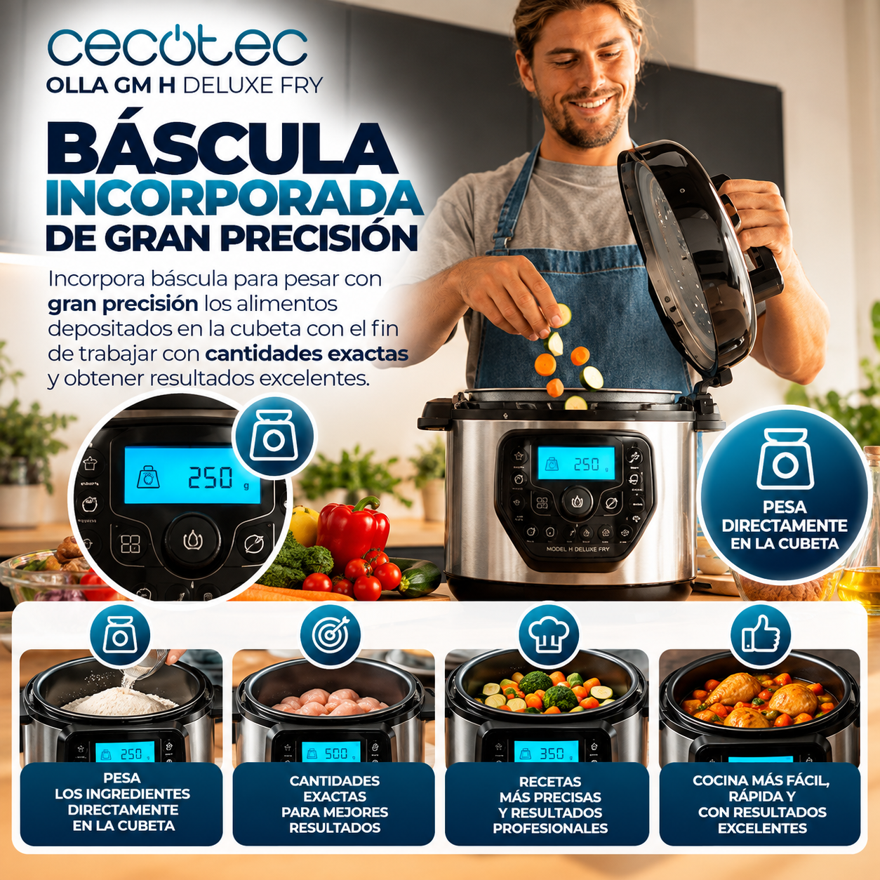 Olla GM H Deluxe Fry – La Olla que lo Hace Todo