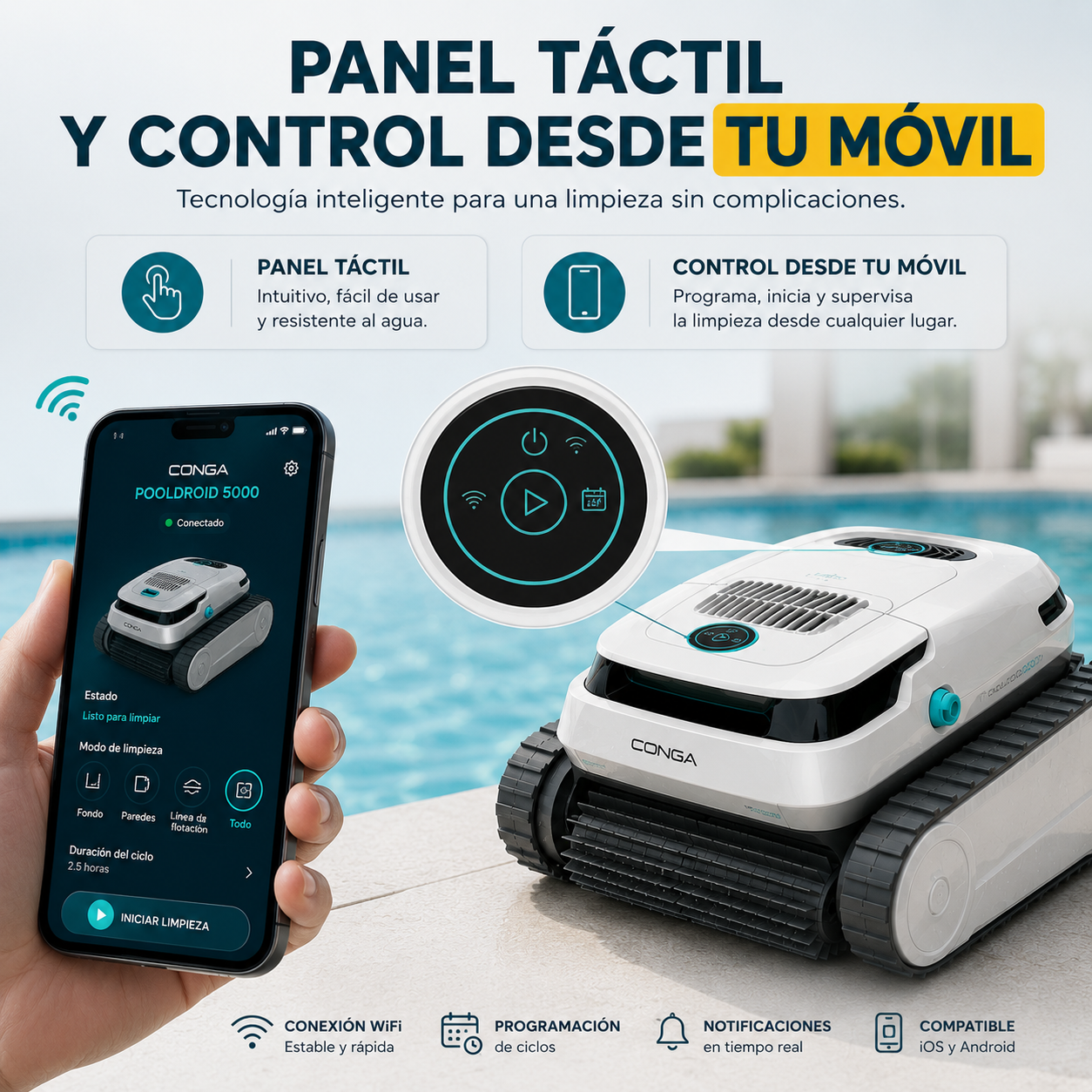 Limpieza inteligente desde tu móvil – Tecnología que trabaja por ti.