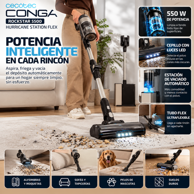 Conga Rockstar 5500 – Potencia Extrema, Cero Contacto con el Polvo