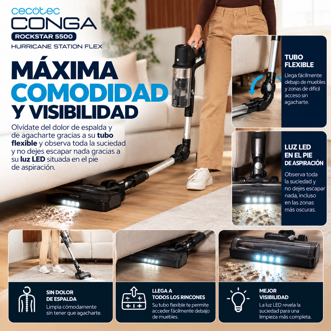 Conga Rockstar 5500 – Potencia Extrema, Cero Contacto con el Polvo