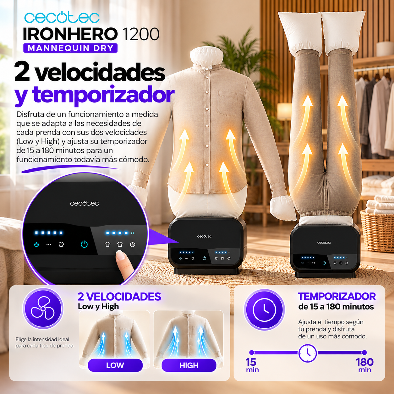 Ajusta cada ciclo a tu ropa y a tu ritmo.