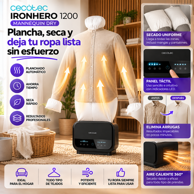 Cecotec IronHero 1200 – Tu Ropa Perfecta Sin Tocar la Plancha