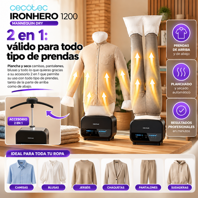 Cecotec IronHero 1200 – Tu Ropa Perfecta Sin Tocar la Plancha