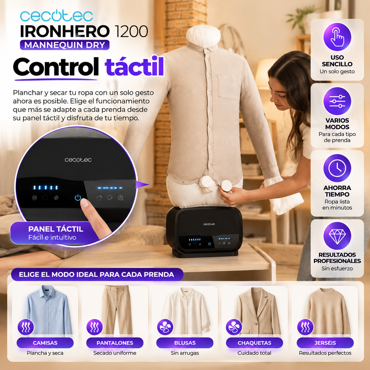 Cecotec IronHero 1200 – Tu Ropa Perfecta Sin Tocar la Plancha